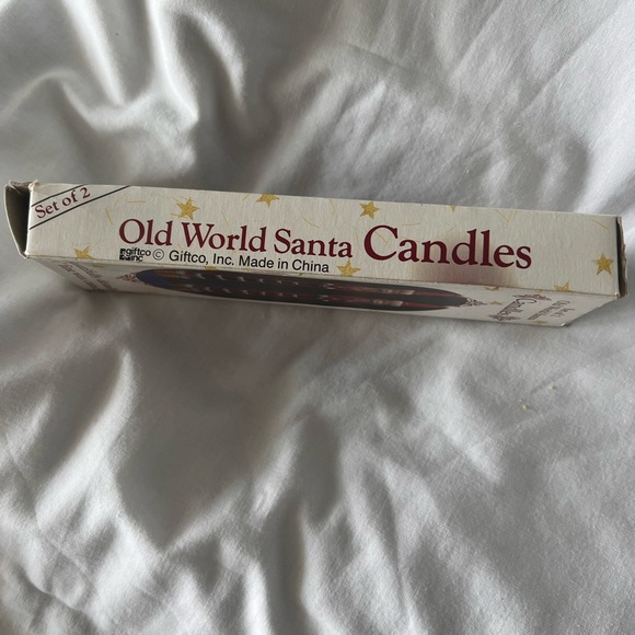 OLD WORLD SANTA TAPER CANDLES- SET OF 2- 7 1-2 INCHES EACH- VINTAGE - Picture 3 of 7